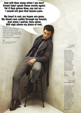 Illustration for article titled Ed Westwick In GQ: Poetry In Motion Emotions